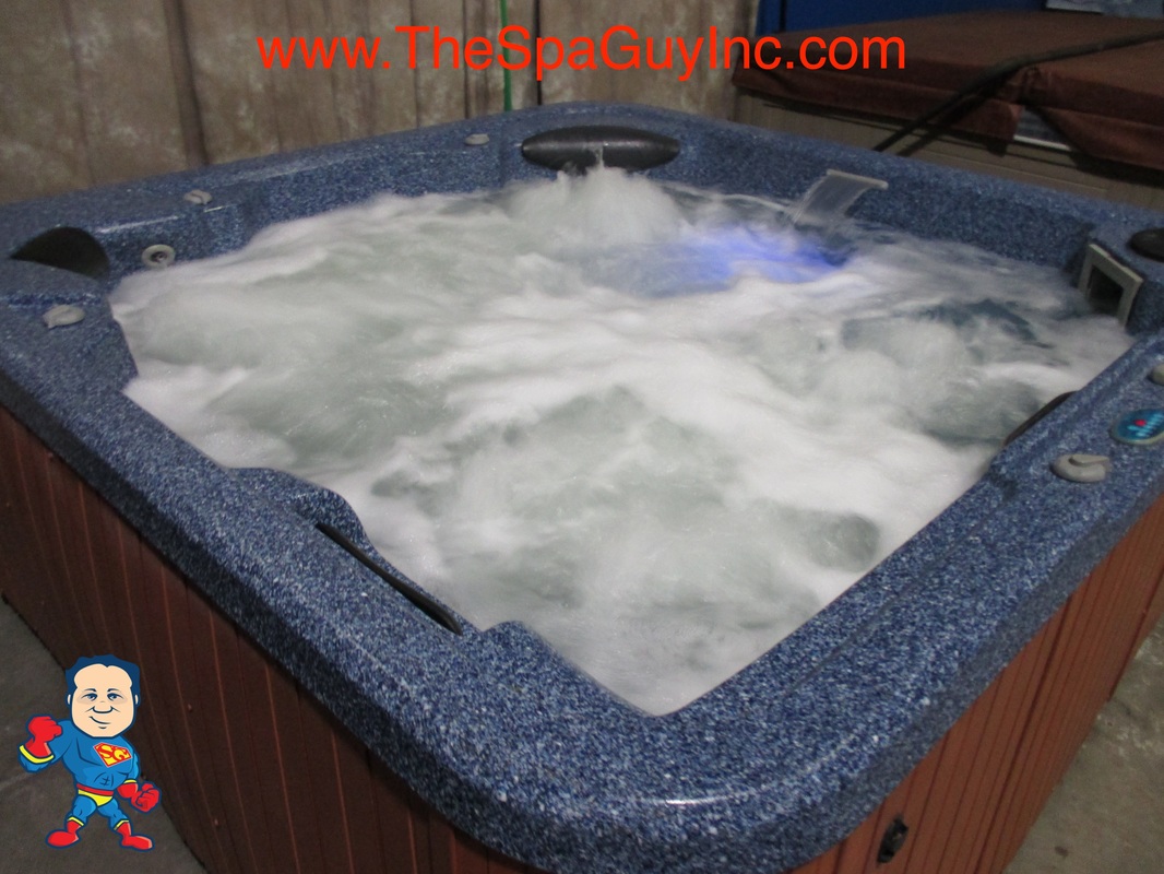 Hydrospa 91x91 2 Pumps, Blower and Waterfall THE SPA GUY Hot Tubs